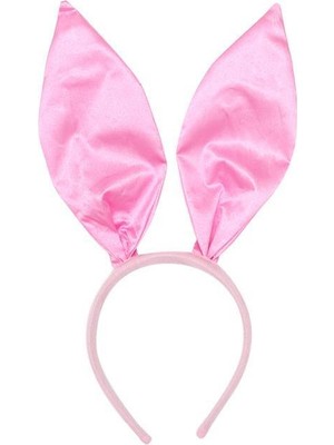 Sils Market Nessiworld   Pembe Renk Saten Kaplama Şekil Verilebilir Tavşan Kulak Taç 35x11 cm