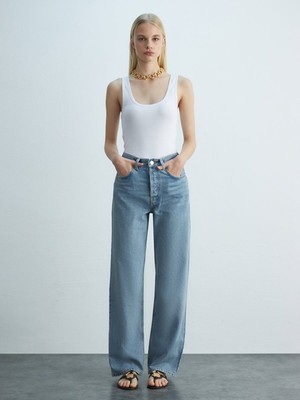 LTB Kadın  Vanetta Düz Paça Yüksek Bel Jean Pantolon