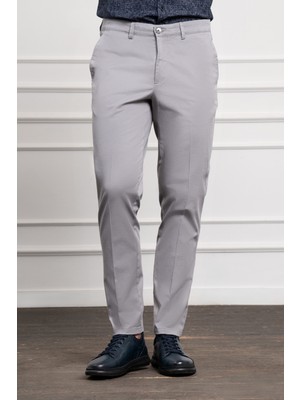 Morven  Erkek Gri Dynamic Fit Chino Pantolon