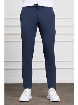  Erkek Lacivert Slim Fit Jogger Pantolon