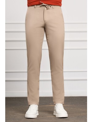 Morven  Erkek Bej Slim Fit Jogger Pantolon