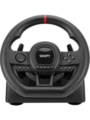 Snopy V30 PC Oyuncu Direksiyon Seti 180 Derece Dönme Açısı ile Gerçekçi Sürüş Deneyimi