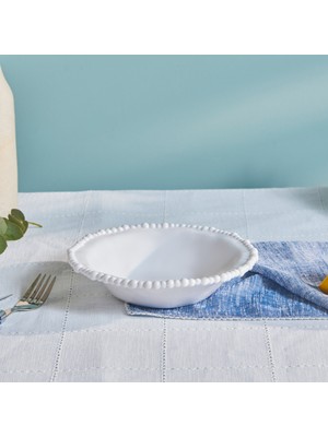 Karaca Perla Melamin Çukur Tabak 22 cm Beyaz