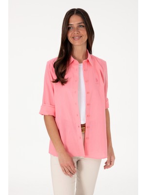 U.s. Polo Assn. Kadın Pembe Gömlek Basic 50307694-VR041