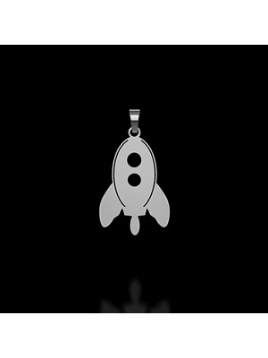 TabiTela 925 Ayar gümüş kolye roket gemisi   SM4936