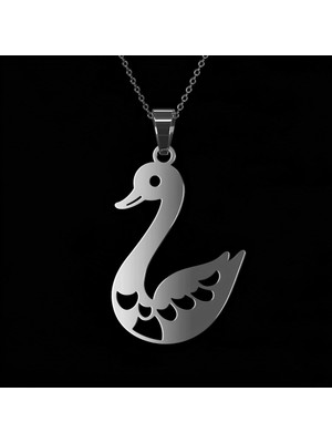 TabiTela 925 Ayar gümüş kolye kuğu SM5087