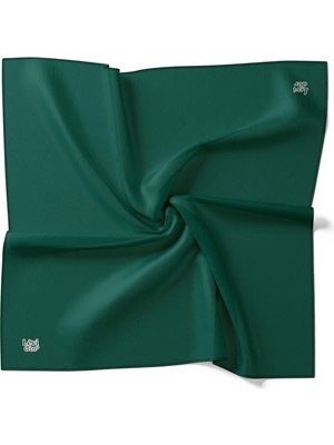 Levidor Düz Twill İpek Eşarp - Zümrüt
