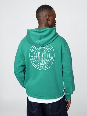 Gap Erkek Yeşil Gap Logo Kapüşonlu Sweatshirt