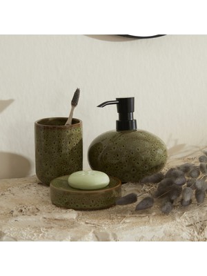 Karaca Home Olivia 3'lü Banyo Aksesuar Seti Yeşil