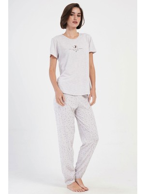 Kadın Kısa Kol Bej Pijama Takımı C8T2N2O304
