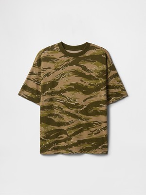 Erkek Çocuk Haki Heavyweight T-Shirt