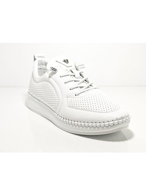 Voyager Z094 Beyaz Kadın Deri Casual Ayakkabı