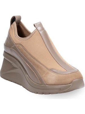 Forelli Tansu 27914-G Kum Kadın Günlük Deri Comfort Ayakkabı