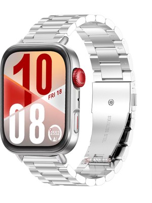 Huawei Watch Fit 4 Fit 4 Pro Uyumlu Paslanmaz Döküm Çelik Metal Kordon Dayanıklı ve Şık