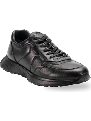 Forelli Bruno 50308-G Siyah Erkek Günlük Deri Comfort Ayakkabı