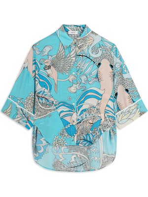 Görsel Baskılı Truvakar Kol Gömlek TS1250025221089