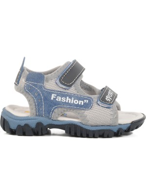 Lacivert Cırtlı Ortopedik Erkek Çocuk Spor Sandalet 25T102 B