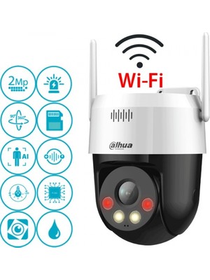 Dahua SD2A200HB-GN-AW-PV-S2 2mp 2.8 mm 30 mt Sesli Kablosuz Ptz Speed Dome Ip Kamera