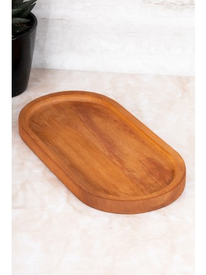 Doğal Ahşap Sunumluk Yağdanlık Stantı Sabunluk Stantı Ahşap Sunumluk Tahta Stand 24.5 x 12.5