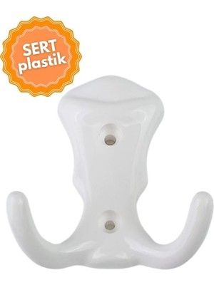 Defne Plastik Beyaz Askı, Lüks Vestiyer Askısı, Dolap Askılık, Duvar Askılığı, Portmanto Askı