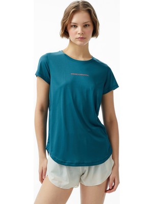 Energetics Cecilia Iv Ss Kadın Mavi Antrenman T-SHIRT.628