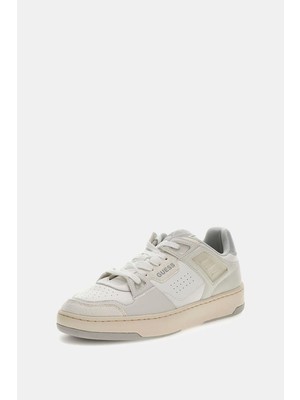 Guess Erkek Vincent Sneakers - Beyaz/gri Düz Tabanlı Şık Sneaker Ayakkabı