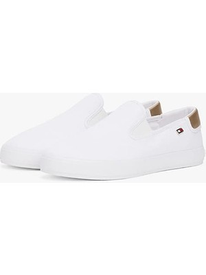 Kadın Th Canvas Slip-On Sneakers - Beyaz