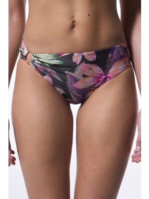 Briella Side Çiçekli Tokalı Slip Bikini Altı
