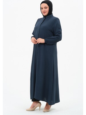 Gökyel Kadın Büyük Beden Ayrobin Tam Boy Hakim Yaka Hac/umrelik Ferace