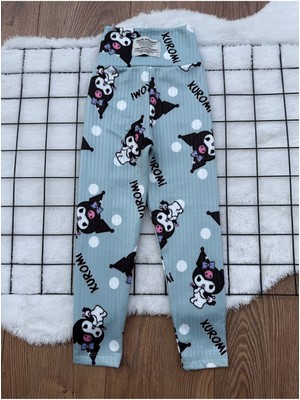 Kuromi Baskılı Kışlık Şardonlu Çocuk Tayt