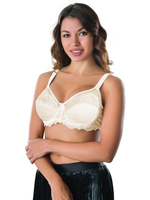 Ekru Mı Emay 170 C Balenli Brode Toparlayıcı Sütyen