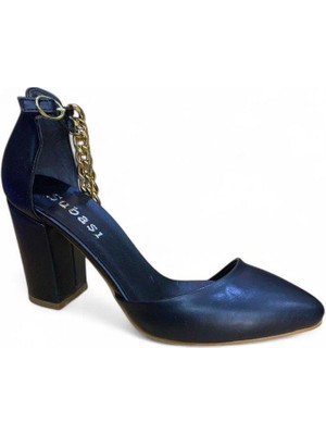 Siyah Cilt 8.5'cm Topuklu Kadın Ayakkabı 36-37-38-39-40 Numara