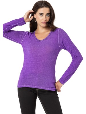 WL355  Kadın Yaka  Kısmı Detaylı Basic Üst