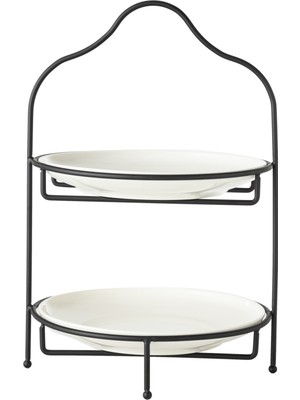 Gurme Iki Katlı Sunum 22CM - Siyah