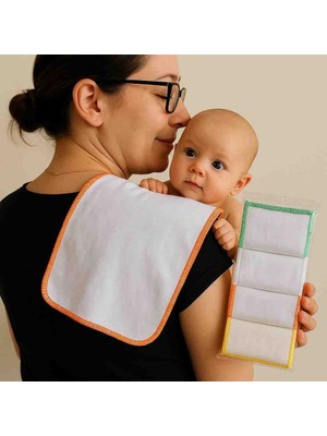 Henessa Baby 4'lü Omuz Örtüsü %100 Pamuk Çok Renkli 50×25 Yumuşak ve Emici Özellikte