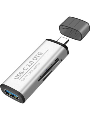Plentiful Plentiful Type-C 3in1 USB Kart Okuyucu Micro Sd Card Reader Çevirici Dönüştürücü USB 3.0 Otg Adaptör