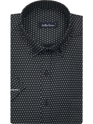 Atilla Özer Kısa Kol Klasik Erkek Gömlek 7308