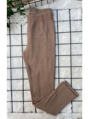 Fitilli Şardonlu Likralı Çocuk Tayt