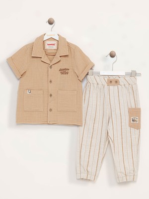 Bombili Erkek Bebek Takım 12-36 Ay Camel