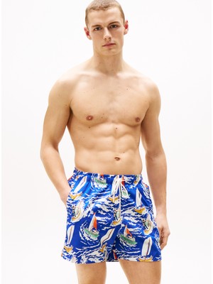 Tommy Hılfıger Medıum Drawstrıng Prınt Deniz Şortu