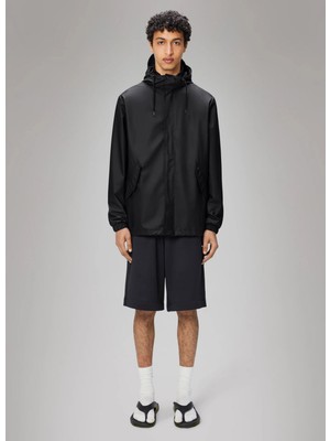 Rains Siyah Erkek Yağmurluk Fishtail Jacket W3