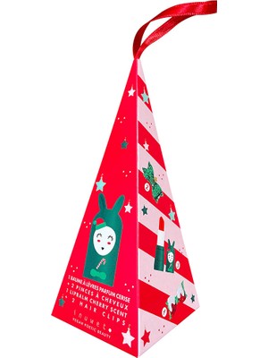 Inuwet Yılbaşı Seti-Vişne Kokulu Dudak Nemlendiricisi ve 2 Adet Klips Toka T00000129026003