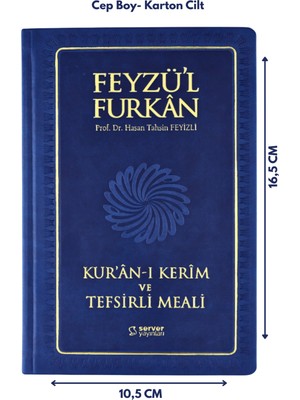 Feyzü'l Furkan Kur'an-I Kerim ve Tefsirli Meali (Sempatik Cep Boy - Ciltli) Lacivert