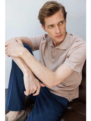 Erkek Polo Yaka T-Shirt Vizon