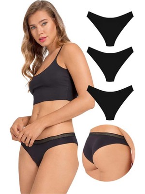 Cottonhill Beauty Cottonhill File Lastikli Lazer Kesim Bikini Külot 3'lü Paket - 5