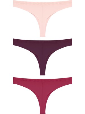 Cottonhill Basic File Lastlikli Lazer Kesim Brezilya Külot 3'lü Paket