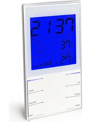 Dijital Takvimli Saatli Alarmlı Hava Istasyonu