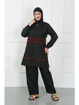 Moda Serdem Büyük Beden Tesettür Mayo Siyah 44025