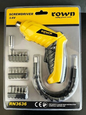12 Volt RN3636 Akülü Vidalama Seti Uç Setli 3.5 - 3.9 Ah 2 Yıl Darbesiz Aküsüz