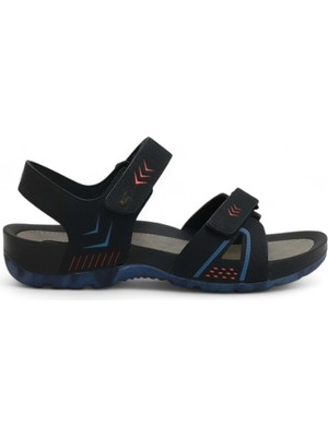 2145-9829 Tam Anatomik Bantlı Günlük ve Deniz,havuz Gibi Islak Zeminler Için Uyumlu Erkek Sandalet - NKT02145-SIYAH-44